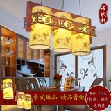 中式简约雕花木艺单头多头餐厅阳台小吊灯古典客厅书房过道玄关灯