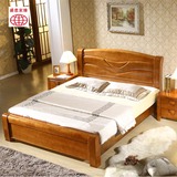 特价包邮实木橡木双人床美式乡村经济型1.8米大床结婚床厂家直销