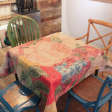 布布艺棉麻桌布 民族田园风餐厅台布客厅茶几布厚款创意盖布餐桌