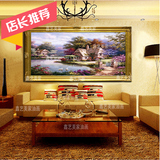 油画手绘欧式客厅挂画有框欧式山水画 壁画家居装饰托马斯风景画