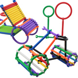 包邮儿童六一节礼物拼插积木塑料男孩益智拼装玩具幼儿园创意diy