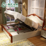 林氏木业地中海双人床美式乡村1.5 1.8米板式床睡床家具BE7A-A