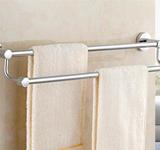 毛巾架不锈钢折叠加厚浴巾架2层活动卫生间毛巾杆置物架c