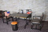 铁艺餐椅客厅沙发复古咖啡椅水管沙发工业风做旧单双三人沙发