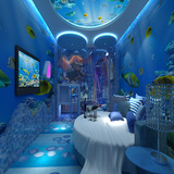酒店宾馆大型壁画3D立体海洋海底世界儿童房ktv电视背景墙墙壁纸