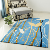 手工地毯客厅 简约现代地毯北欧茶几床边毯卧室 长方形可定做图案