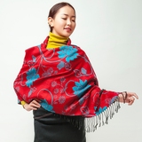 羊毛长款围巾女冬季大披肩两用民族风西藏尼泊尔风格保暖秋冬新款