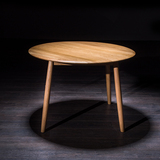 北欧实木餐桌椅组合宜家风格简约现代实木小户型圆形家用橡木饭桌