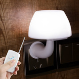 控调光声控光控儿童房蘑菇小夜灯卧室节能喂奶灯床头灯插电LED遥