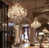 美式创意复古灯个性北欧式铁艺水晶客厅餐厅酒店吧台别墅工程吊灯