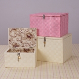 编织收纳盒带锁箱子包邮 储物盒整理盒收纳箱 衣物衣柜收纳盒环保