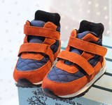 2014冬季新款韩版真皮高帮儿童运动鞋外贸男女童鞋休闲牛皮短靴