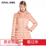 艾莱依2014新款雅致花瓶型大衣女式中长款修身羽绒服ERAL6042C