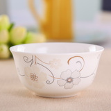 唐山骨瓷碗4.5英寸米饭碗特价小碗创意可爱香榭丽舍陶瓷碗白碗