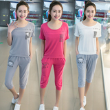 12-13-14-16-18岁女孩夏季初高中学生韩版女装休闲运动服两件套装