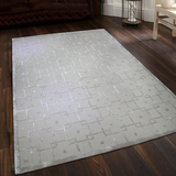 定做定制欧式美式简约现代羊毛混丝卧室客厅手工剪花立体银色地毯
