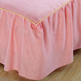件活性棉四件套床套全棉纯色压花宾馆床裙床罩1.2 1.5m1.8米2米单