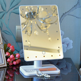 帝门特LED化妆镜 台式台灯梳妆镜大号欧式结婚公主镜带灯便携镜子