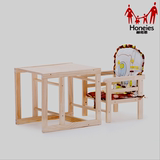 儿童餐桌椅BB吃饭木头座椅宝宝椅子婴儿椅子小孩餐椅实木款