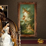 欧式纯手绘油画高档宫廷天使圣母古典人物客厅卧室玄关过道RW1786