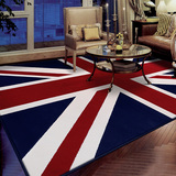 锦川  欧式美式复古英伦风情客厅卧室床边圆形地毯英国米字旗国旗