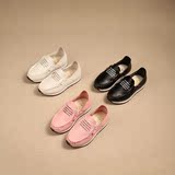 2016春季新款童鞋儿童休闲皮鞋女童韩版单鞋男童低帮侧拉链跑步鞋