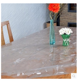 外贸PVC防水耐烫软质玻璃水晶垫波斯菊餐桌布垫桌布包邮透明磨砂