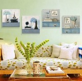 现代抽象客厅装饰画欧式地中海挂画沙发背景墙画卧室餐厅无框壁画