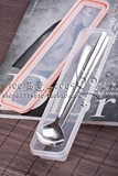 韩国进口 正品 抗菌 树脂 透明无毒便携餐具盒 筷子叉勺收纳盒