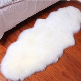 宜家整张羊皮沙发垫 羊毛地毯 卧室地毯羊毛皮形床边地毯白色长毛