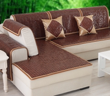 eo麻将凉席坐垫椅垫 麻将竹席子沙发垫子 正方形碳化色有绑带