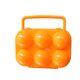夏诺多吉 户外野餐便携塑料 鸡蛋鸭蛋包装盒便携鸡蛋托 橘色