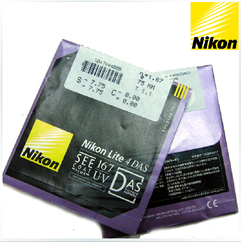 正品nikon尼康1.67双非球面高透高洁das seecoat uv树脂眼镜片