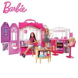 新品芭比闪亮度假屋礼盒 Barbie娃娃公主换装 女孩玩具生日礼物