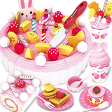 儿童过家家女孩玩具厨房厨具套装水果生日蛋糕创意拼装