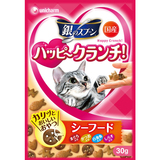 日本进口Unicharm尤妮佳银勺欢乐脆海鲜味饼干宠物猫粮猫零食成猫