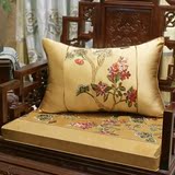 中式古典刺绣靠垫罗汉床红木沙发垫实木家具圈椅坐垫加厚海绵定做