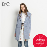 ENC衣恋旗下女装EnC16年春夏新品立体剪裁宽松风衣外套EHJK61106C