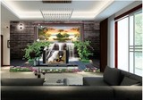 无缝大型壁画 客厅 电视背景墙 沙发背景墙 3D山水画  韩国LG浮雕
