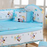 婴幼儿床上用品套件全棉婴儿床专用床品纯棉宝宝小孩子床围5件套
