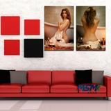 现代性感美女客厅沙发背景墙装饰画卧室酒店KTV夜店无框画两联