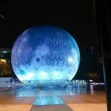 月亮气球发光LED灯空飘球落地球定制logo广告装饰喷绘升空大气球