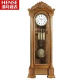 汉时欧式落地钟表客厅创意白色座钟机械钟 德国实木摆钟时钟HG600