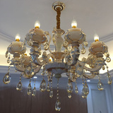 欧式奢华锌合金高档大气玉石水晶吊灯LEDS客厅卧室餐厅别墅灯具饰