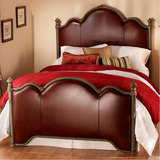 新品上市 高档欧式铁艺床 主卧双人床 1.8米大床 钢木床铁床 定制