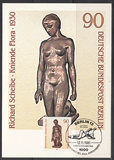 9285德国极限片1981年金伯雕塑《跪着的弗洛拉像》首日戳 1片