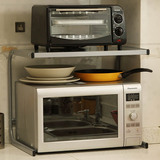 进口双层厨房用品橱柜台式微波炉架烤箱架置物架整理收纳架锅架