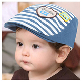 2015韩版 春款潮帽婴儿童贝雷帽 条纹1号 春夏男女童宝宝鸭舌帽子