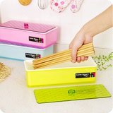 创意带盖水晶筷子盒沥水筷子笼 塑料多功能厨房餐具收纳盒筷子架