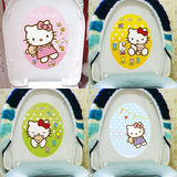 加厚 创意防水不褪色 彩色韩式马桶贴 可爱小女孩墙贴纸kitty猫